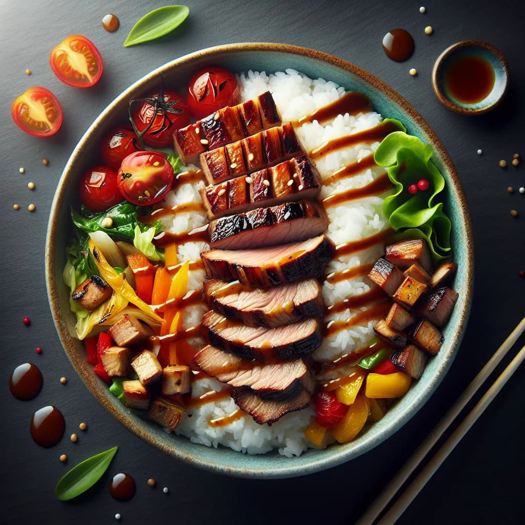 Pork Tenderloin Rice Bowl