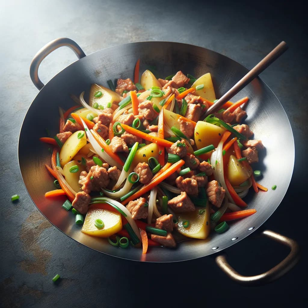 Pork and Potato Stir-Fry