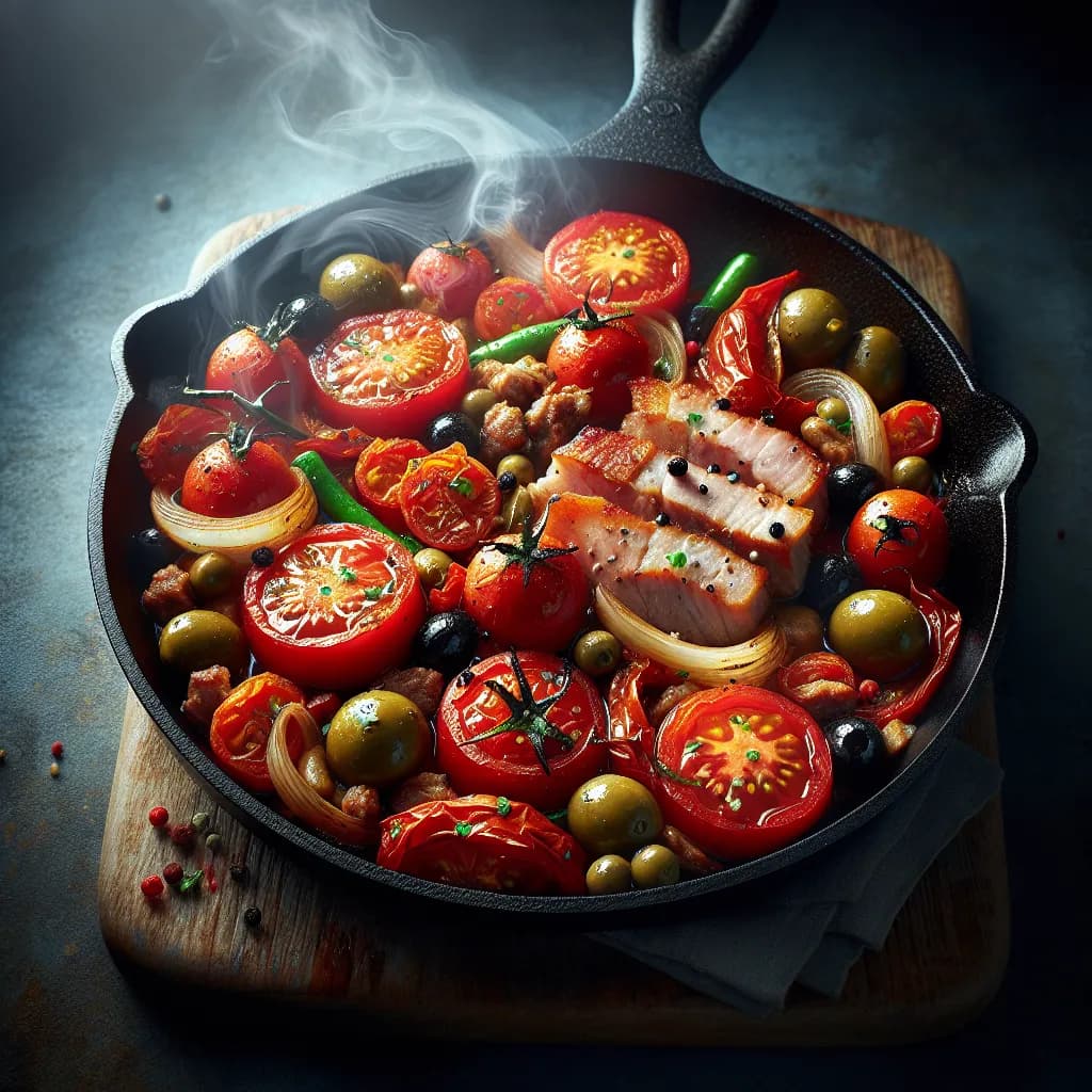 Pork and Tomato Skillet
