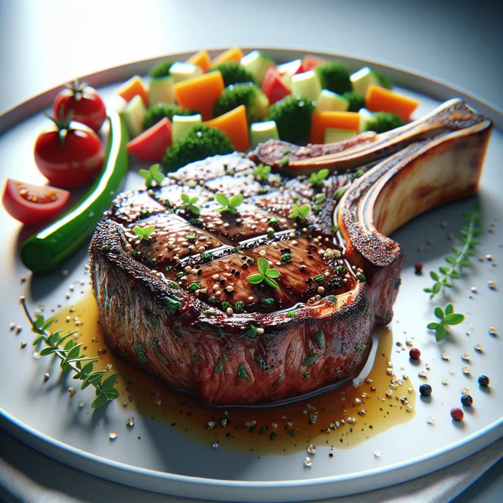 Porterhouse Steak with Herb Crust