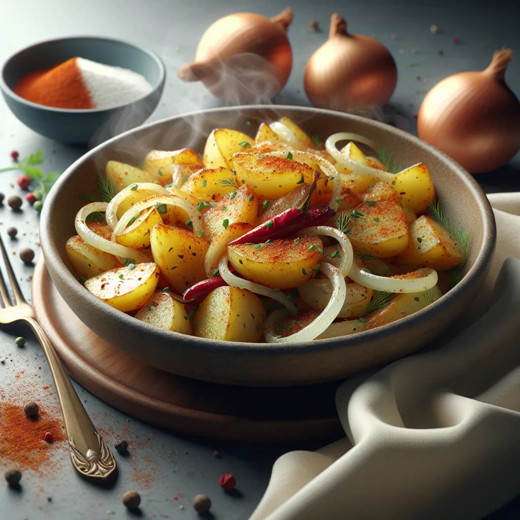 Potato and Onion Stir Fry