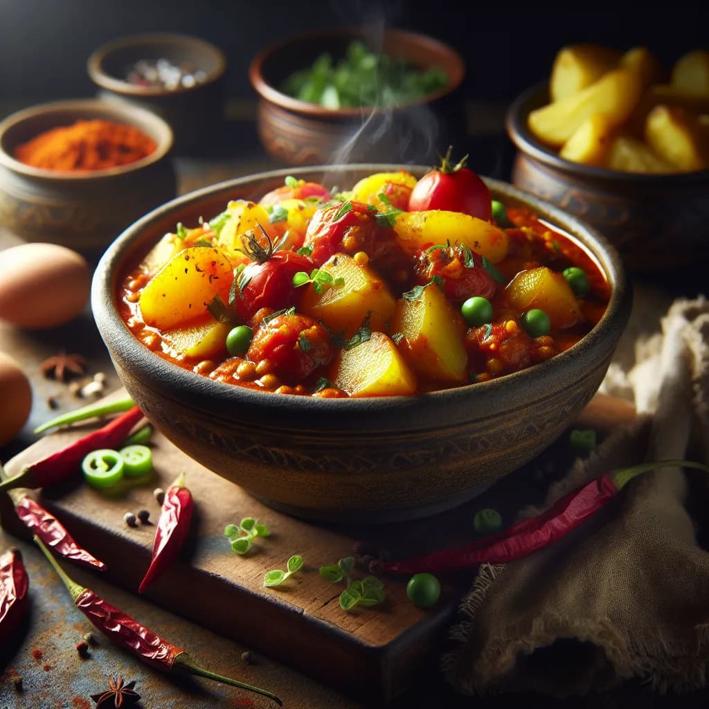 Potato and Tomato Curry
