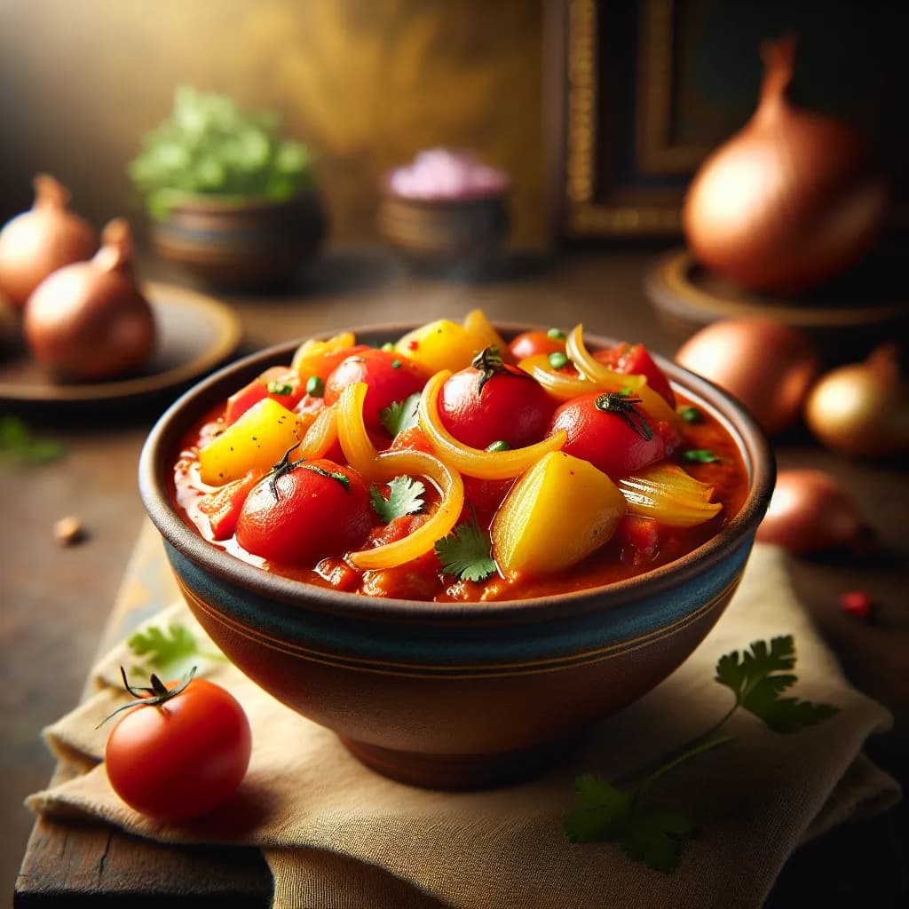 Potato, Onion, and Tomato Curry