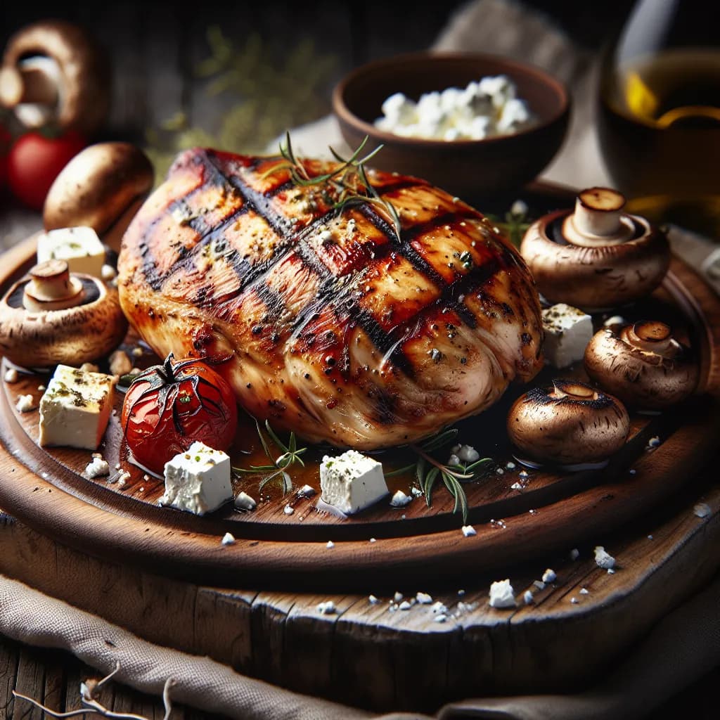 Poulet Fermier Grillé avec Feta