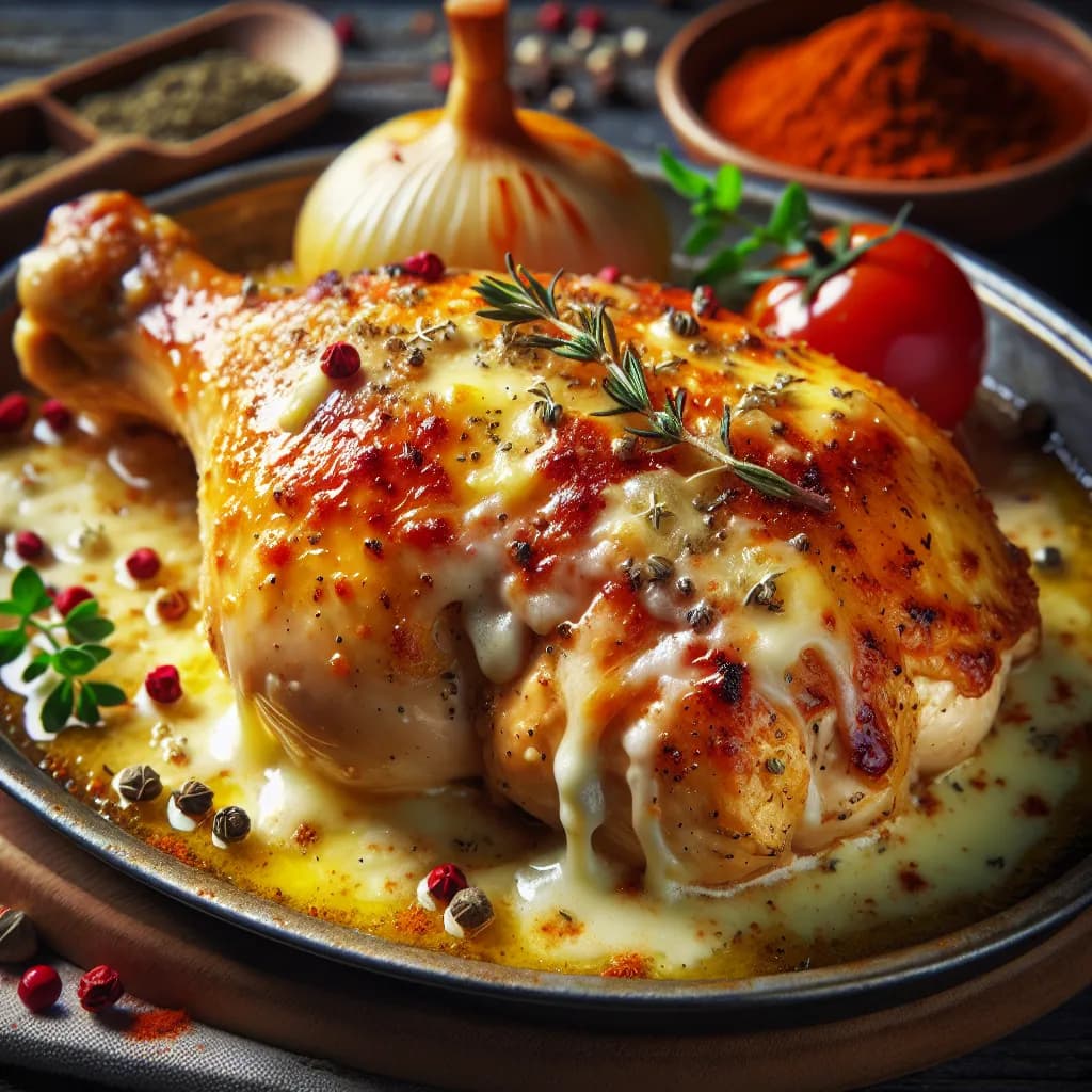 Poulet Gratiné au Fromage et Paprika