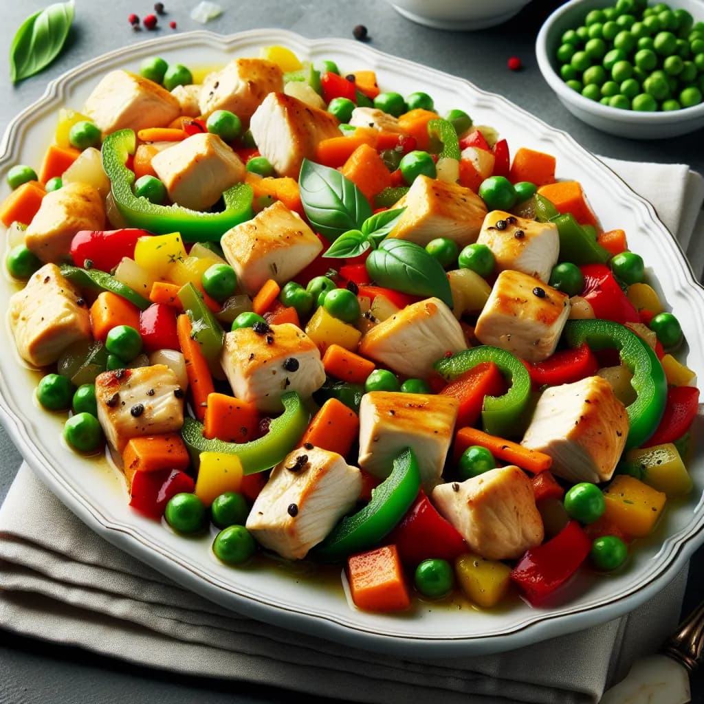 Poulet Haché aux Légumes