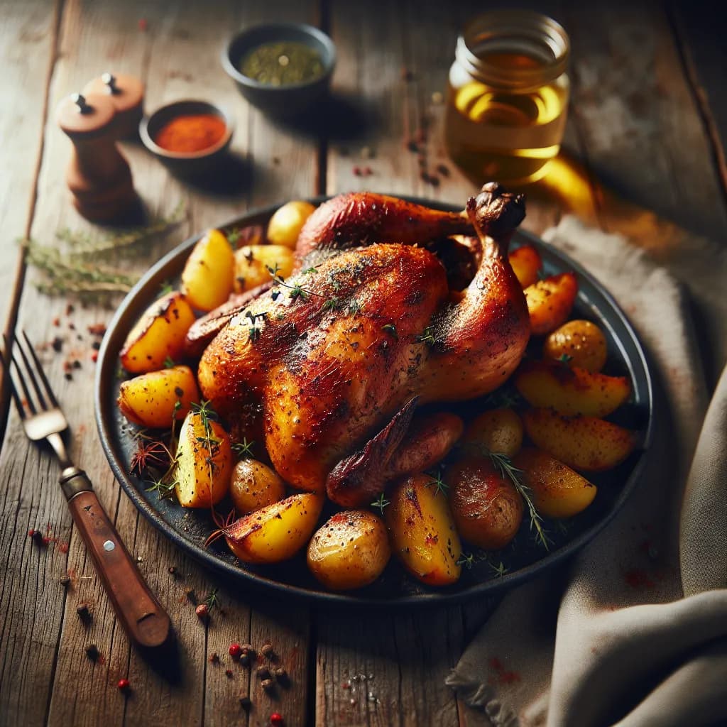 Poulet Rôti aux Pommes de Terre