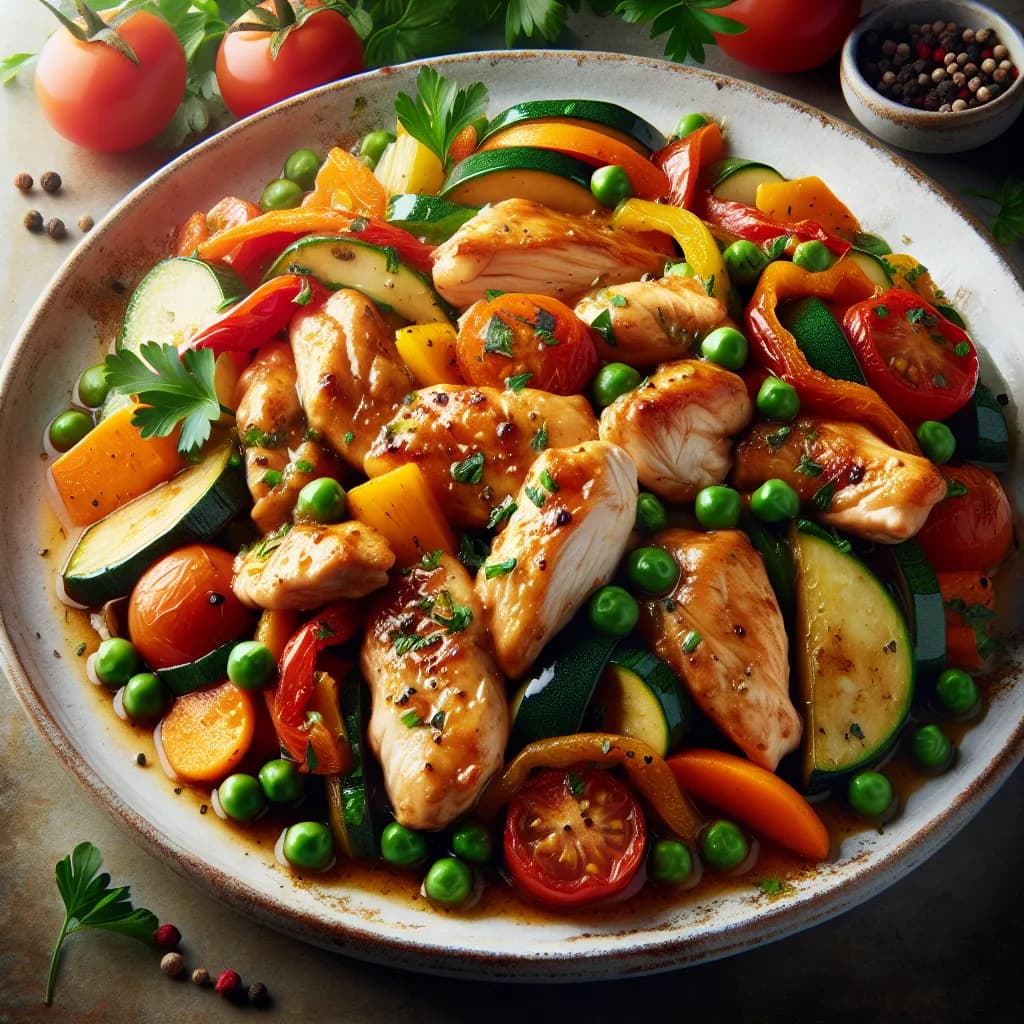 Poulet Sauté aux Légumes