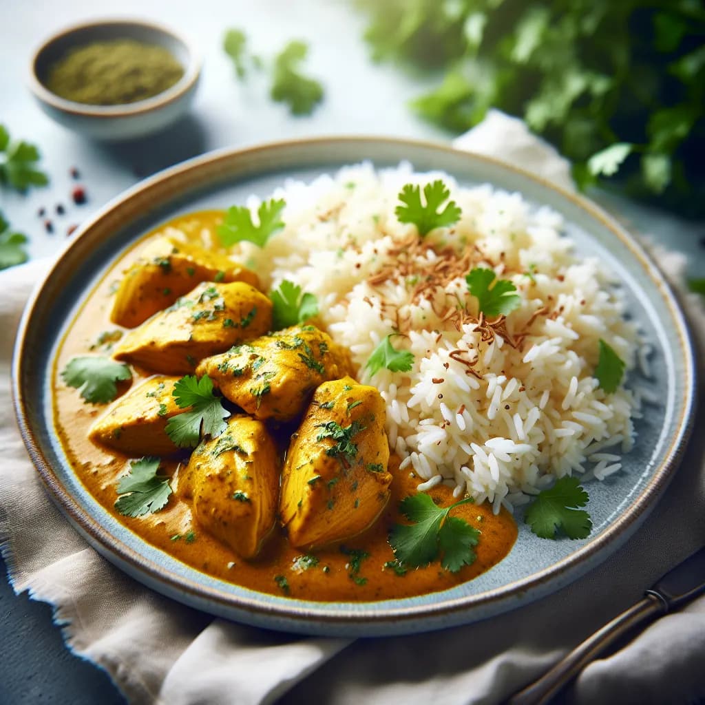 Poulet au Curry et Riz