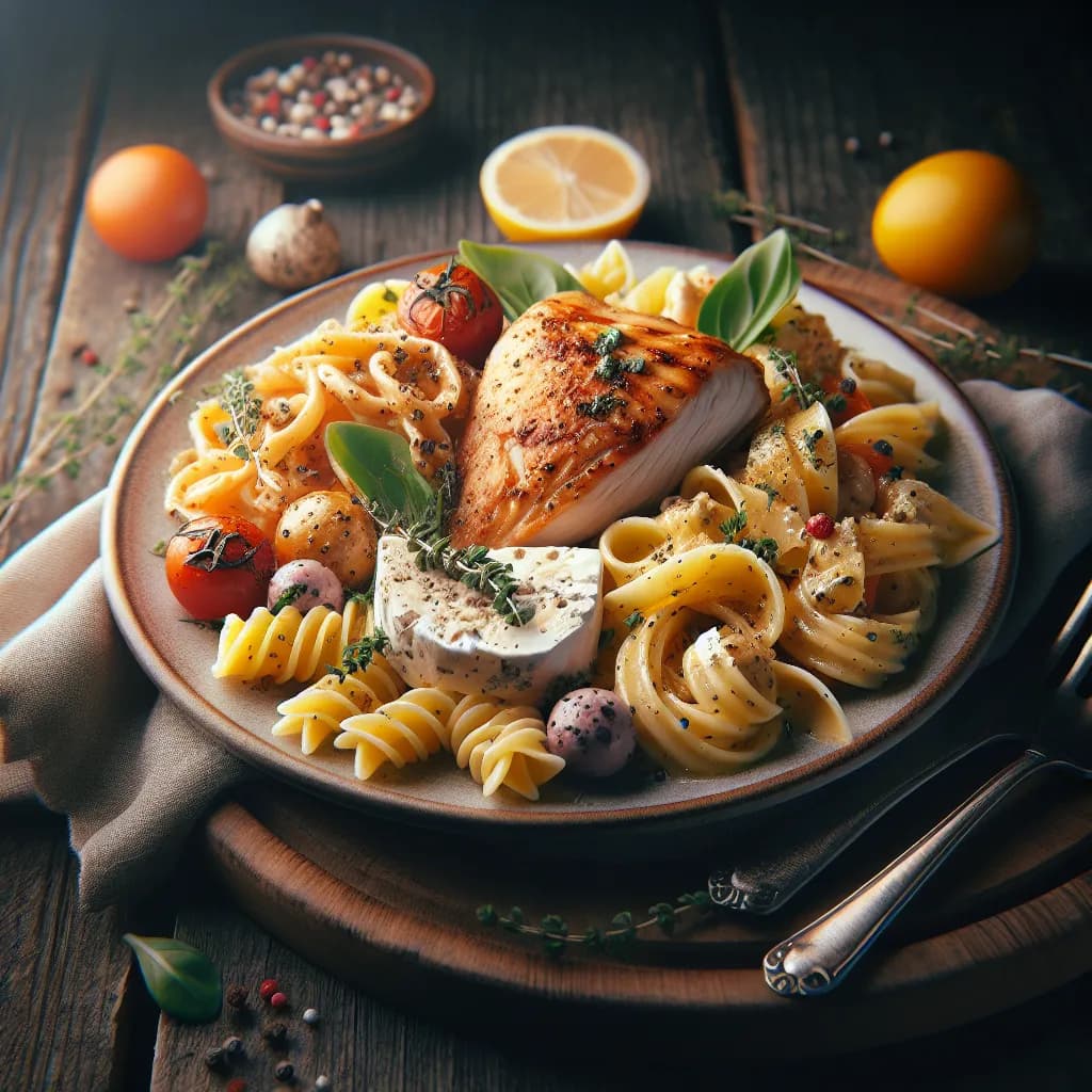 Poulet au Fromage et Pâtes
