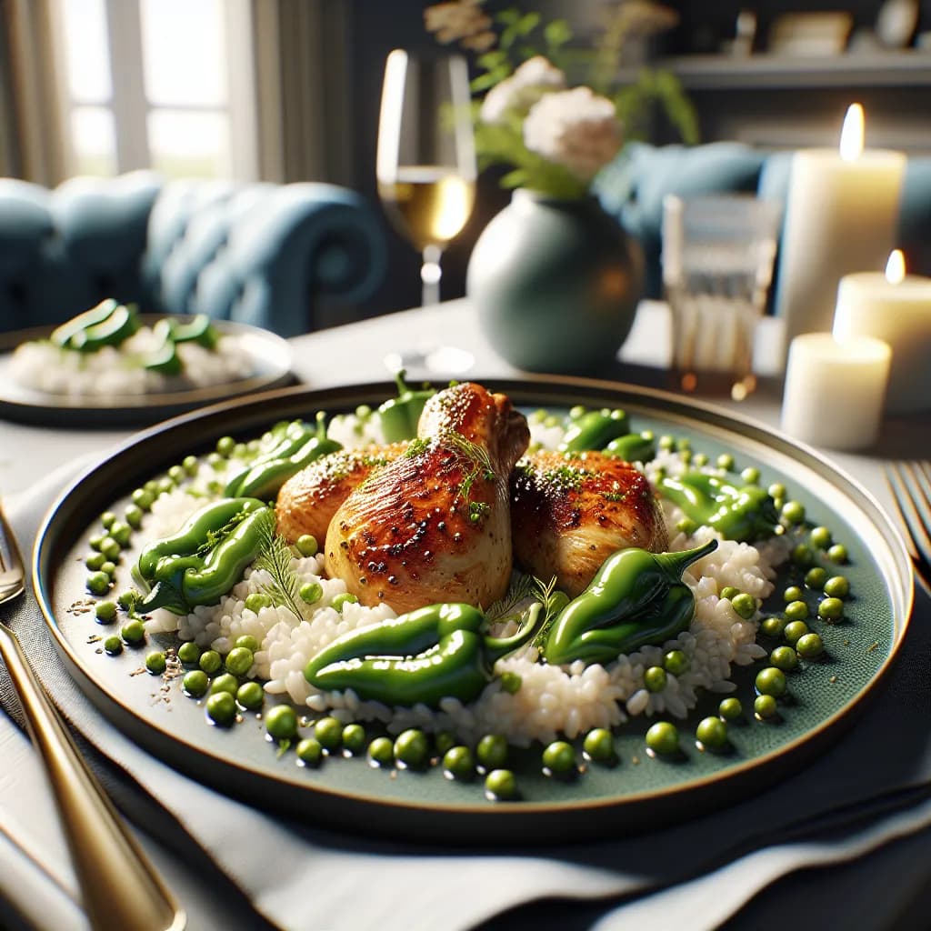 Poulet aux Poivrons et Riz