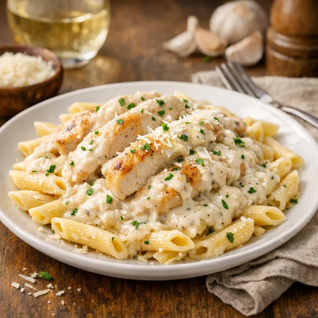 Poulet sauce à la crème Alfredo congelé