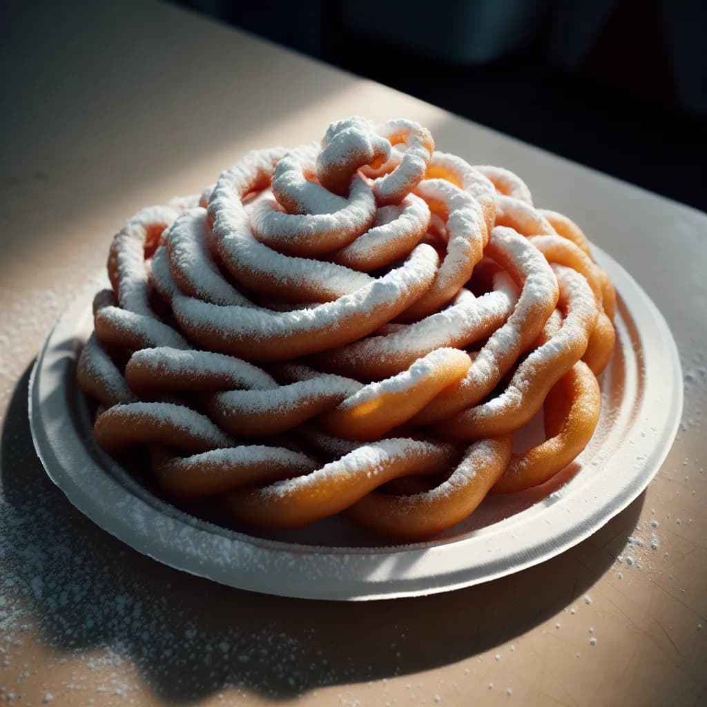 Powdered Sugar Funnel Cake