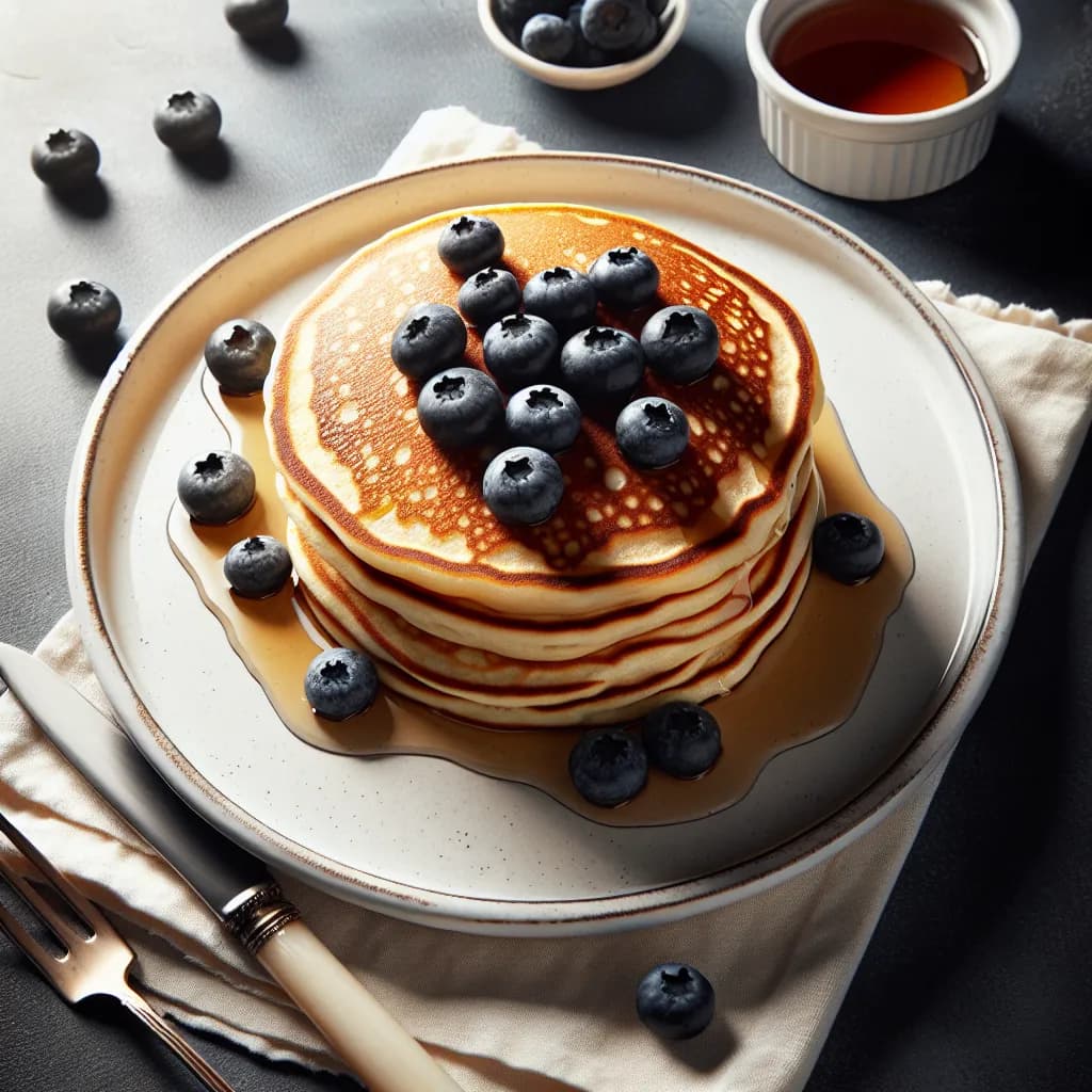 Protein-Pfannkuchen mit Blaubeeren