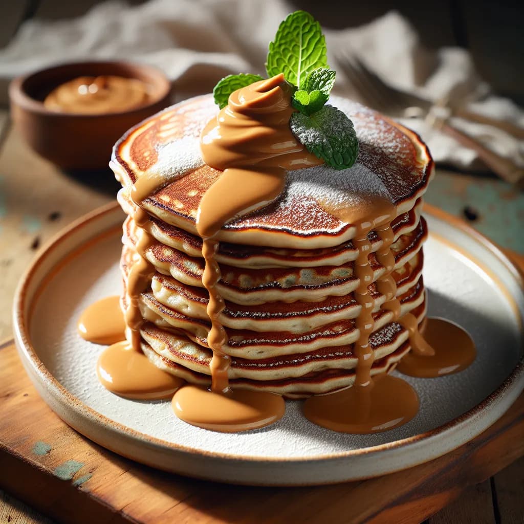 Protein-Pfannkuchen mit Erdnussbutter