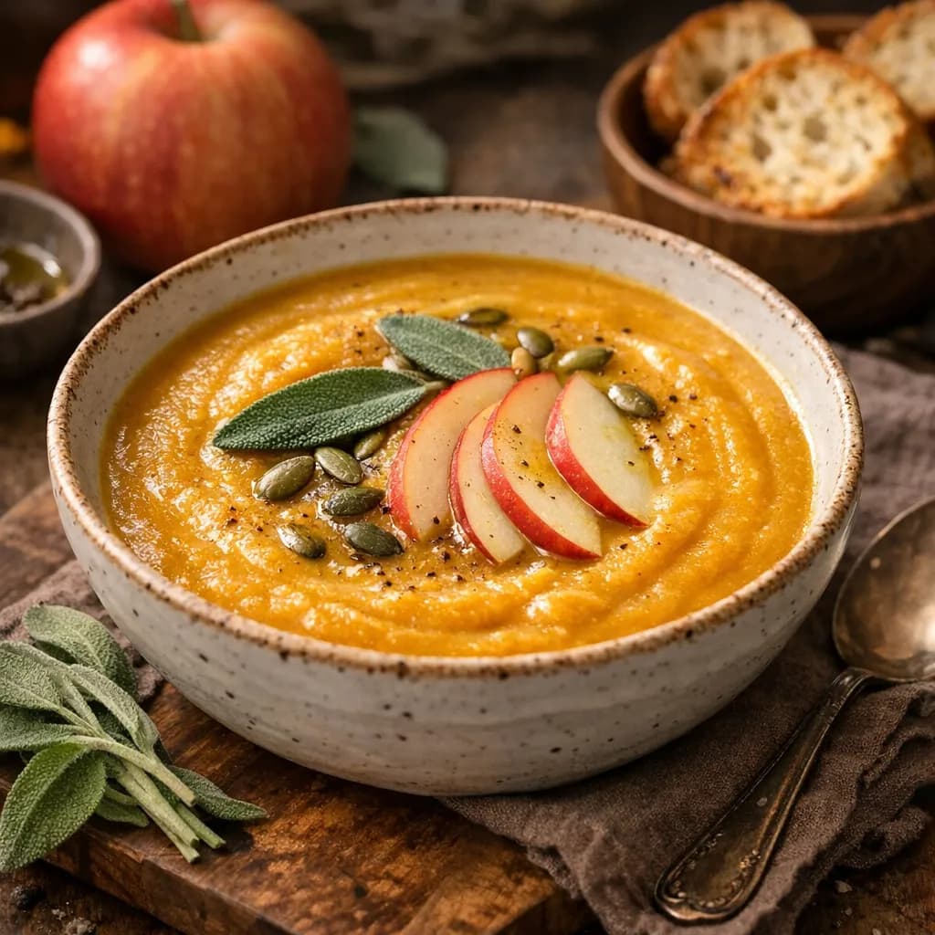 Pumpkin Apple Sage Soup