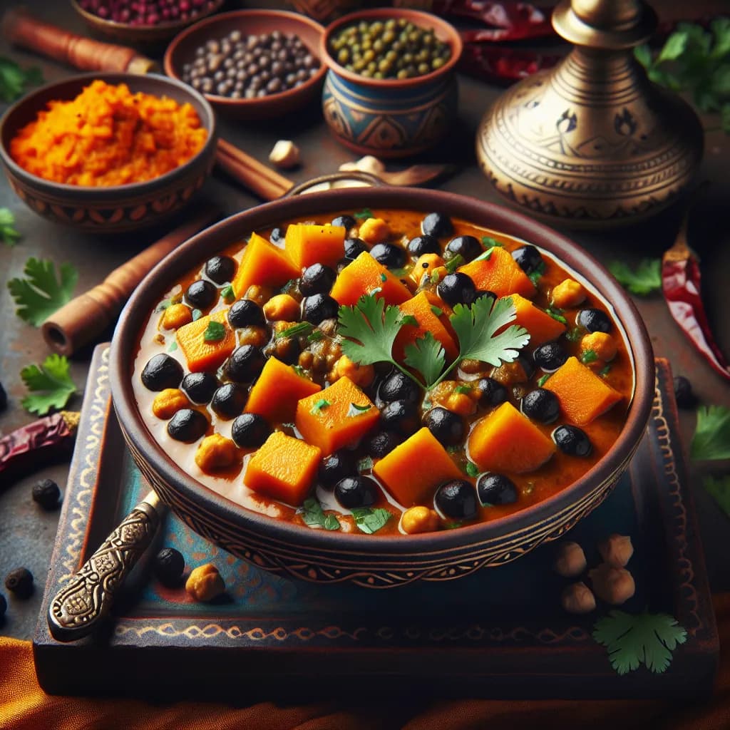Pumpkin and Desi Chana Curry
