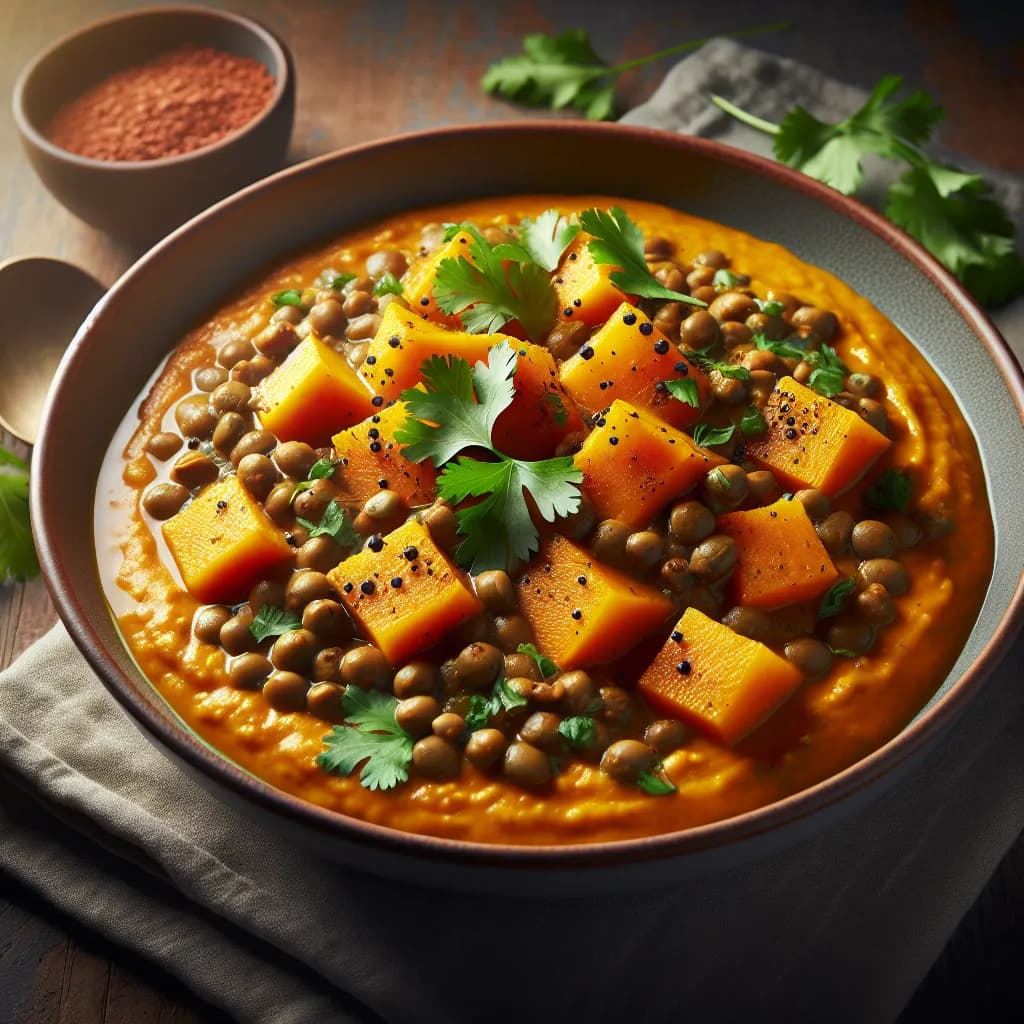 Pumpkin and Lentil Curry