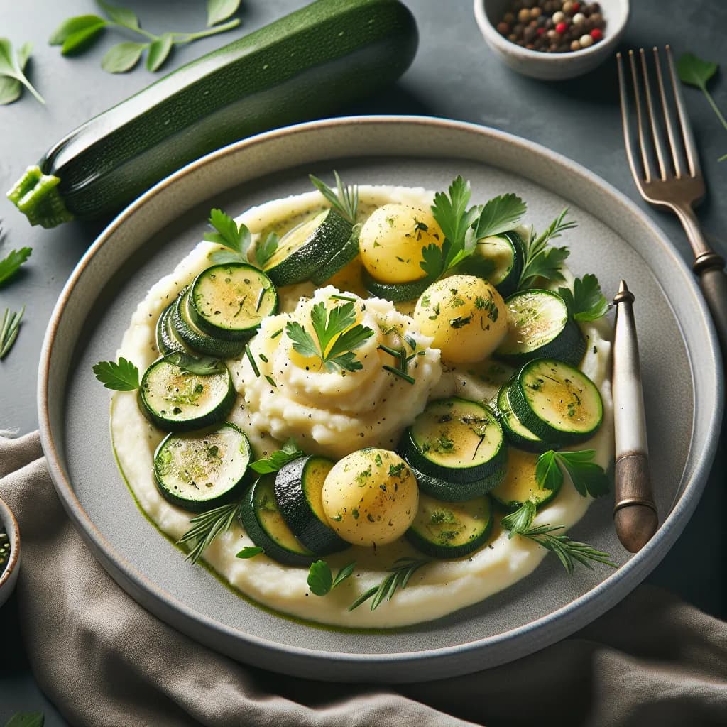 Purée de Pommes de Terre et Courgettes aux Herbes