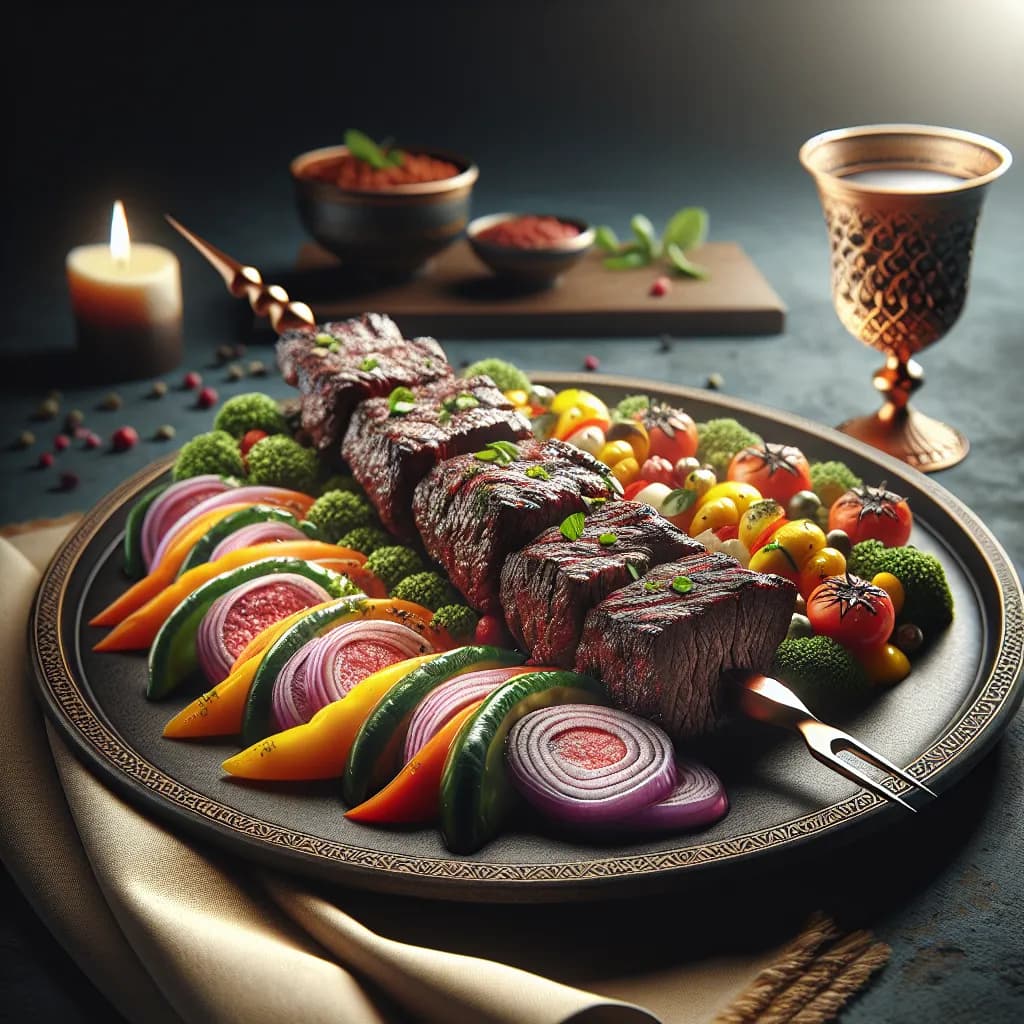 Qatari Kebab with Impossible Meat and Liver