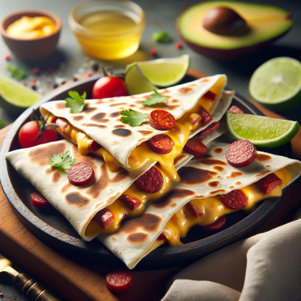 Quesadillas au Chorizo et Fromage