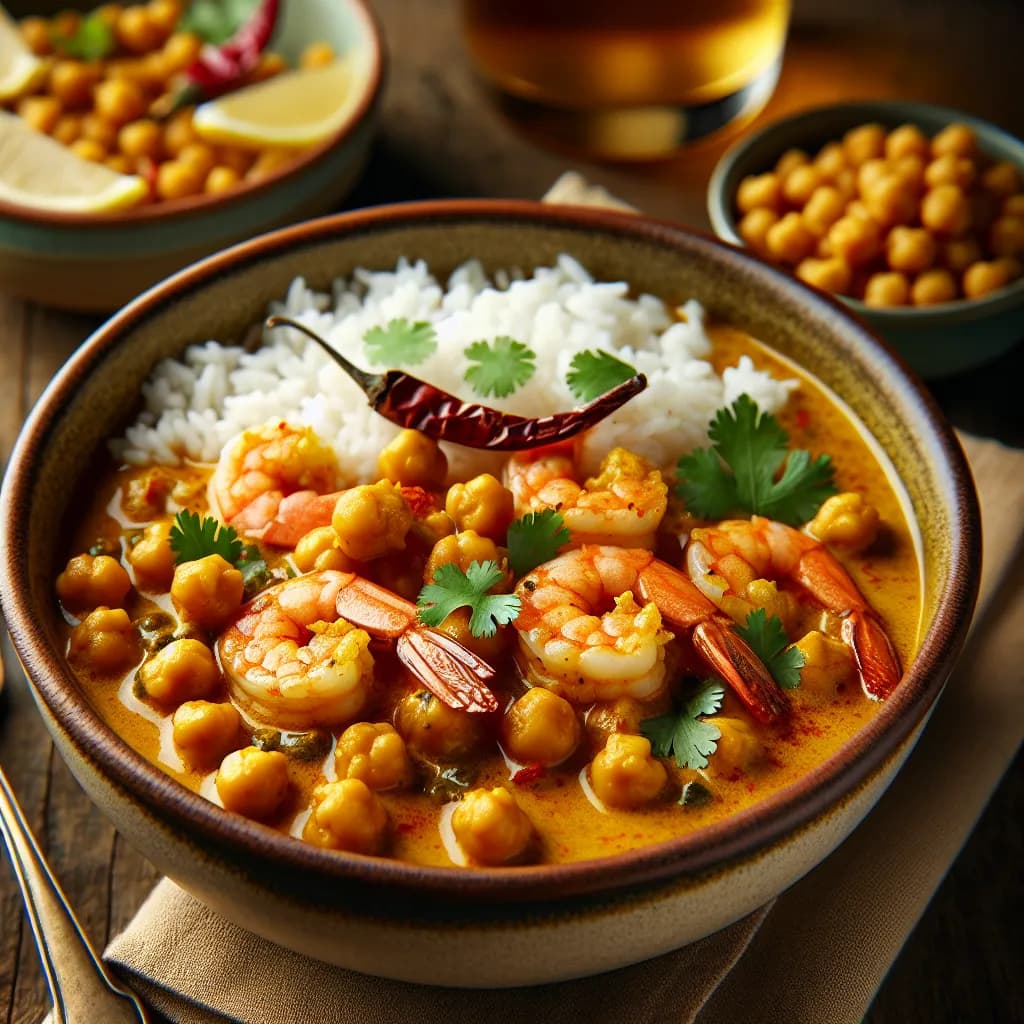 Quick Shrimp and Chickpea Curry