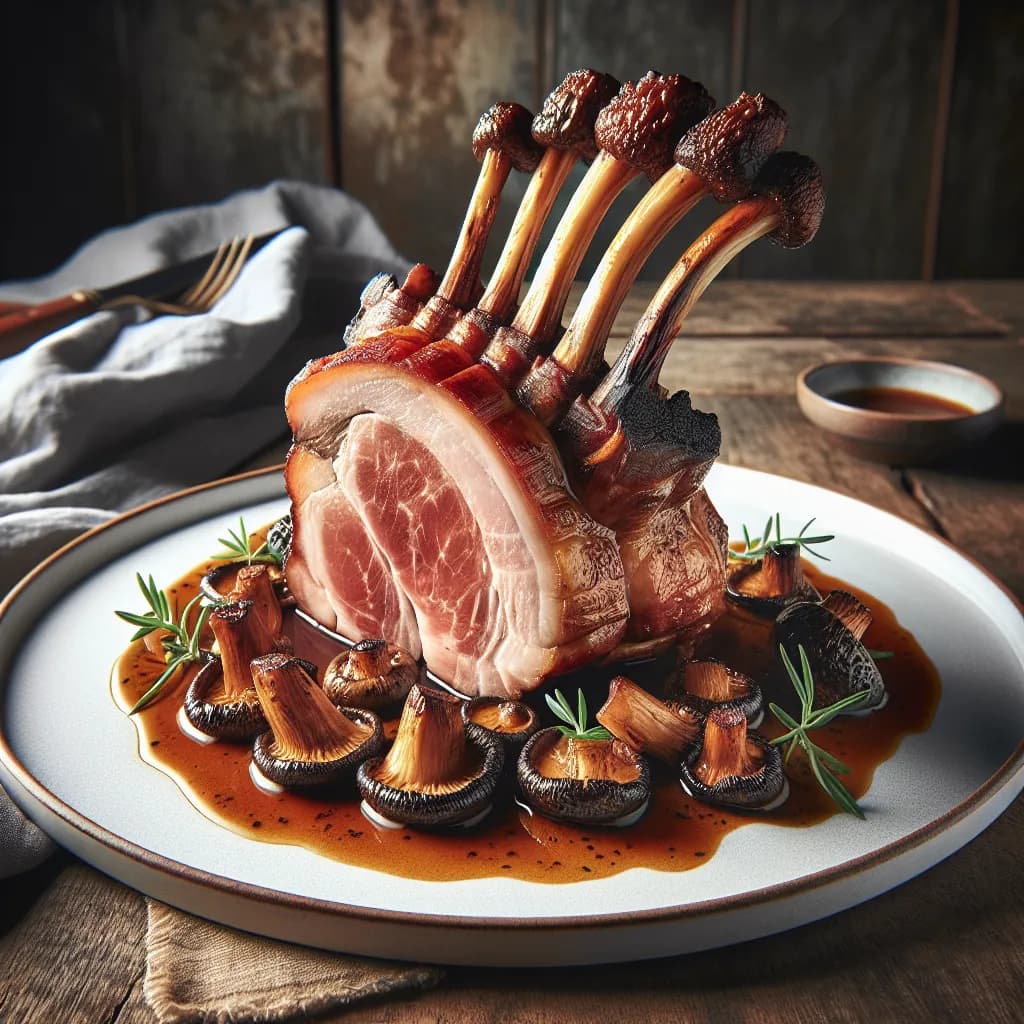 Rack di Iberico con Salsa Shitake e Whisky