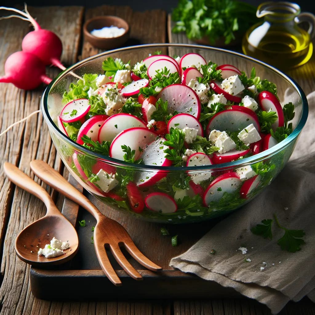Radieschen-Feta-Salat