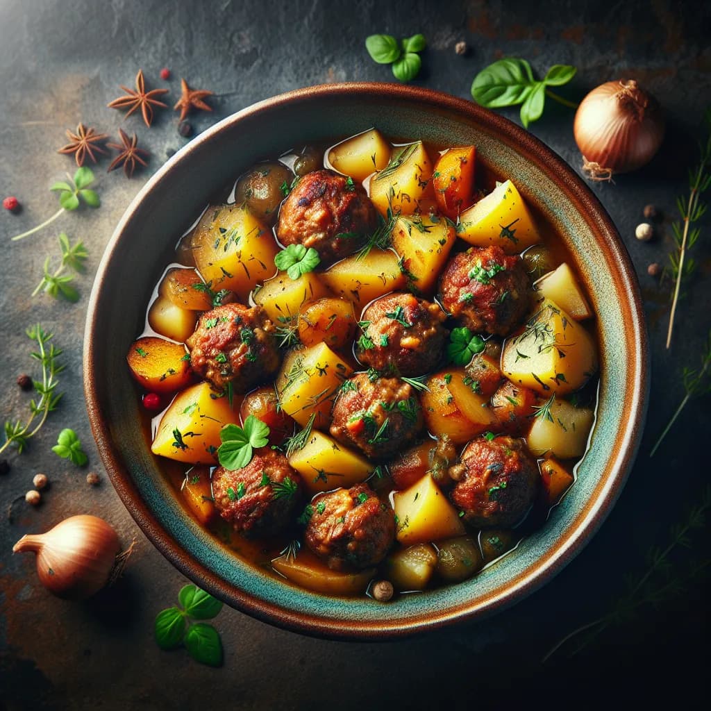 Ragoût de Boulettes et Pommes de Terre