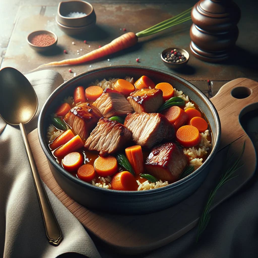 Ragoût de Porc aux Carottes et Riz