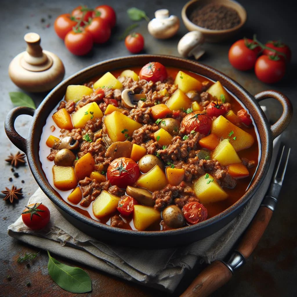 Ragoût de Viande Hachée aux Légumes