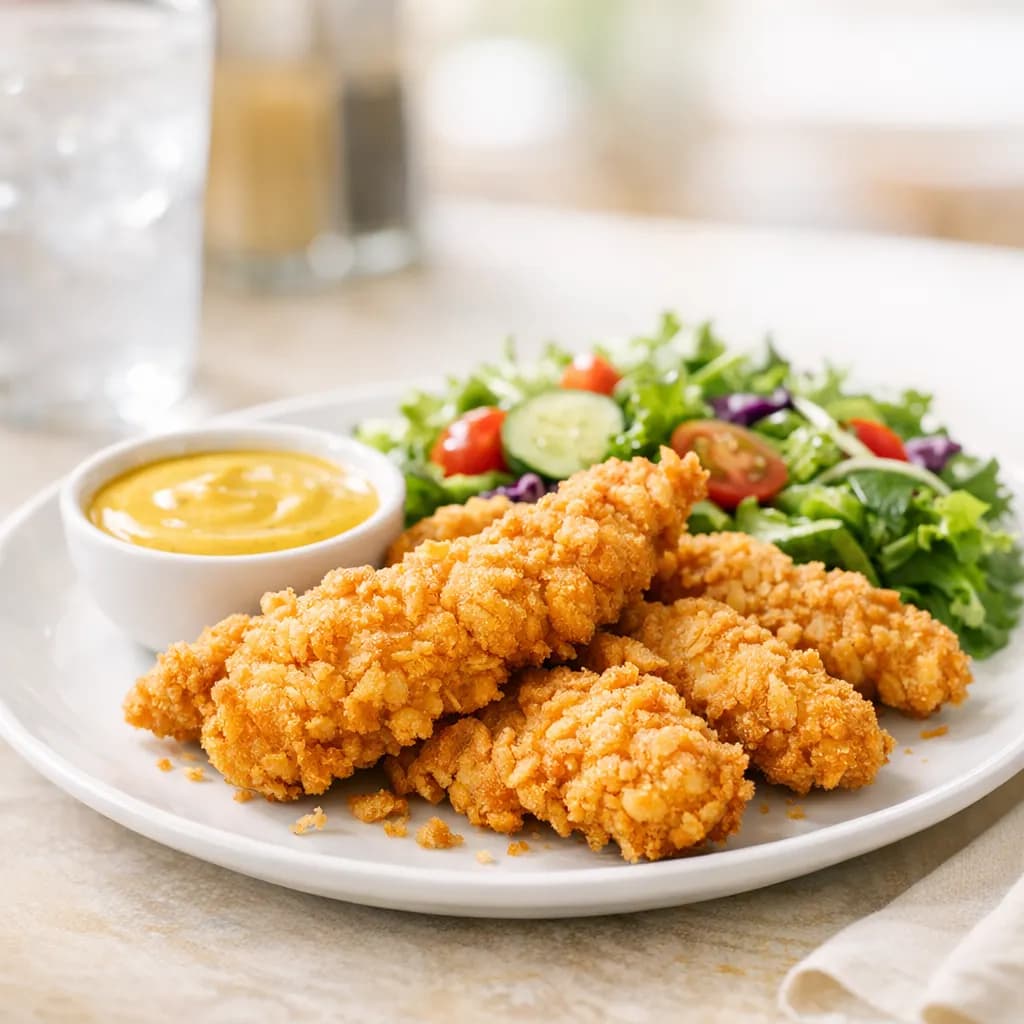 Raising Canes Hähnchen Fingers mit leichter Honig-Senf-Sauce