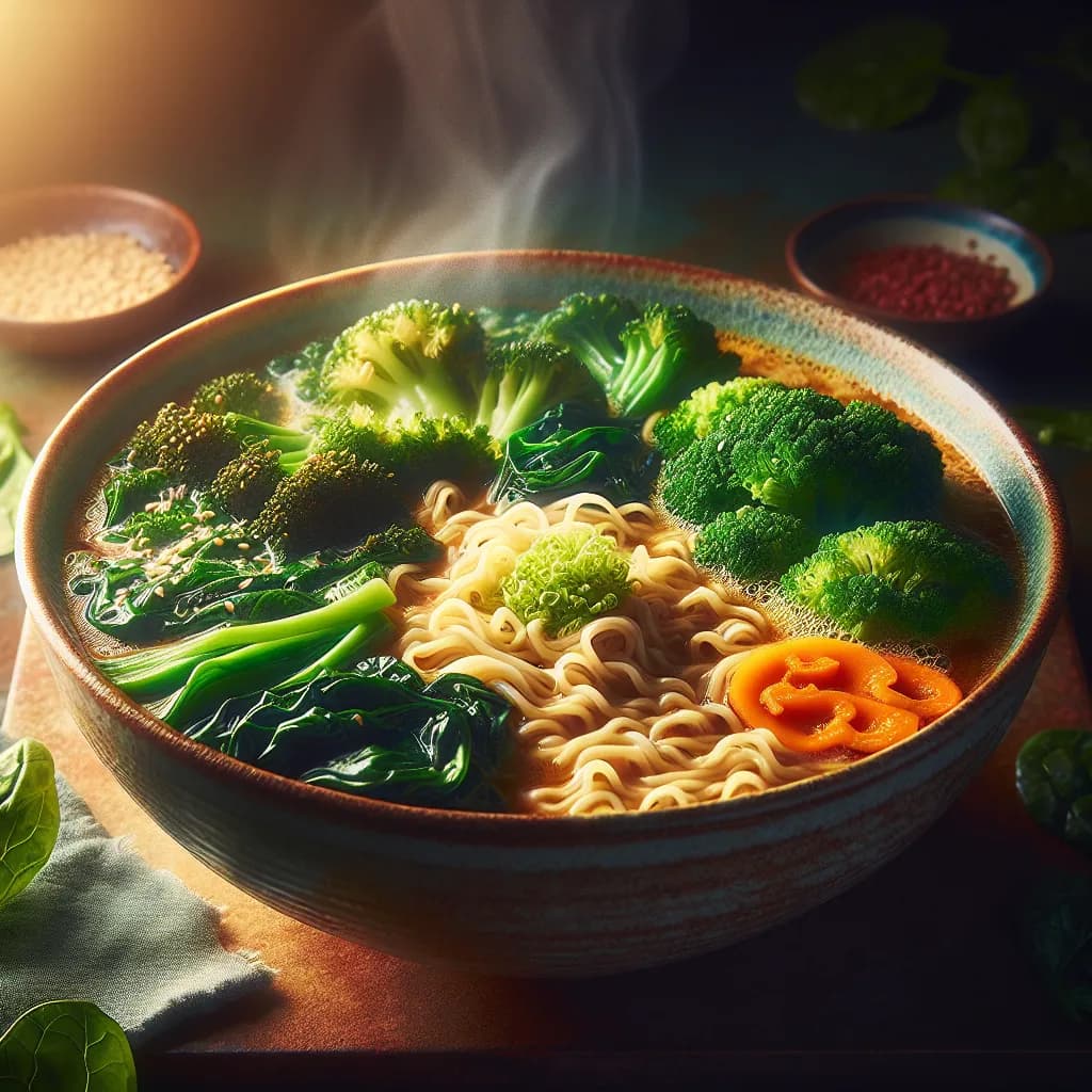 Ramen Fianian con Broccoli e Spinaci
