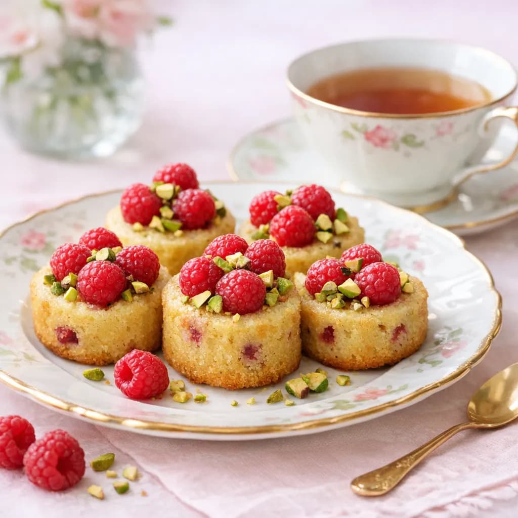 Raspberry Pistachio Tea Cakes
