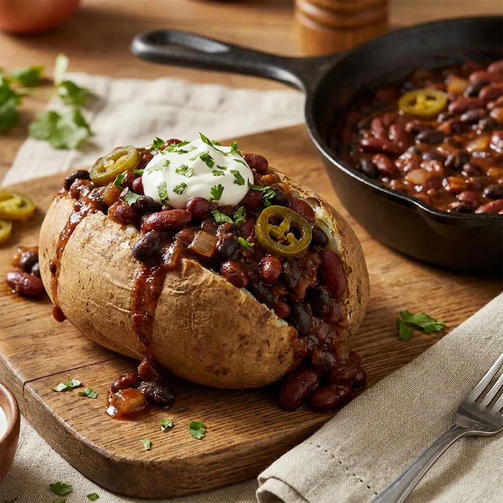 Rauchige Texas-Bohnenfüllung für Baked Potatoes