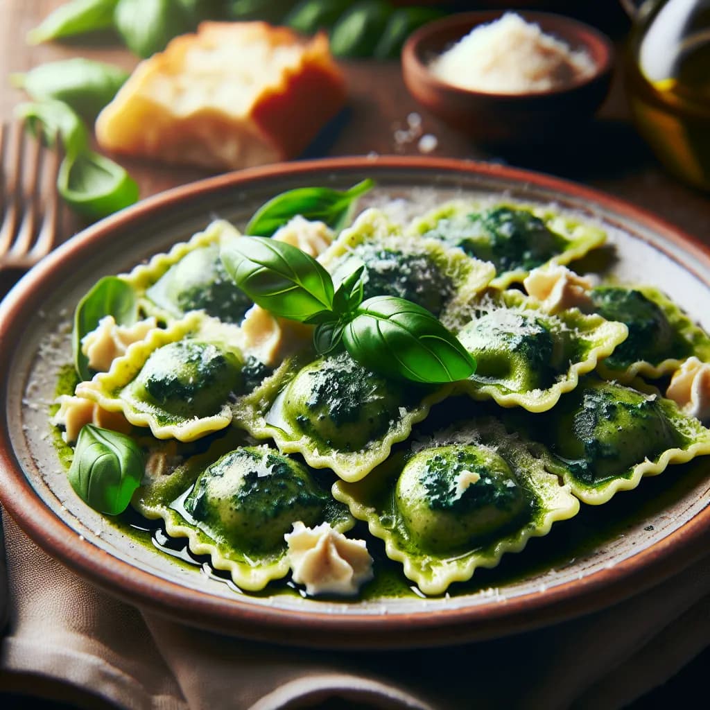 Ravioli Verdi con Ricotta e Spinaci