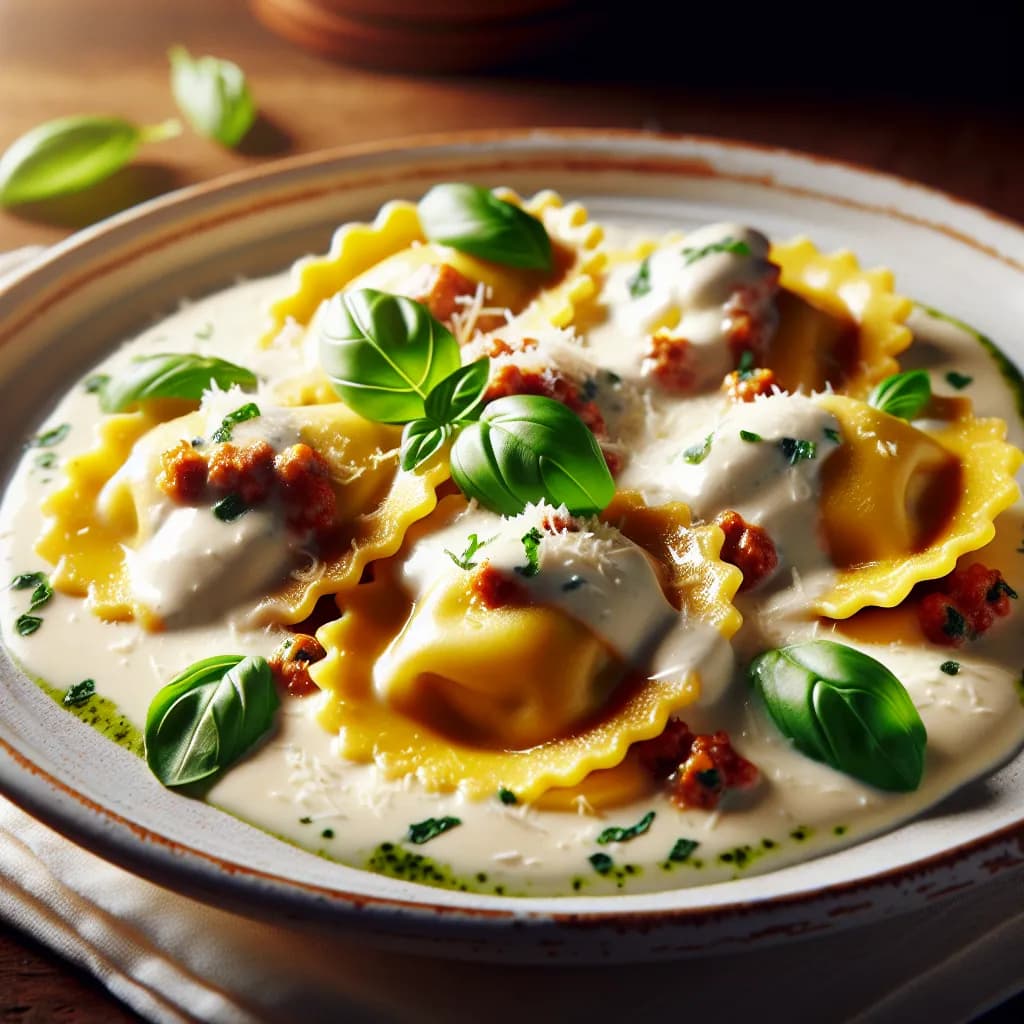 Ravioli al Ragù Bianco con Besciamella