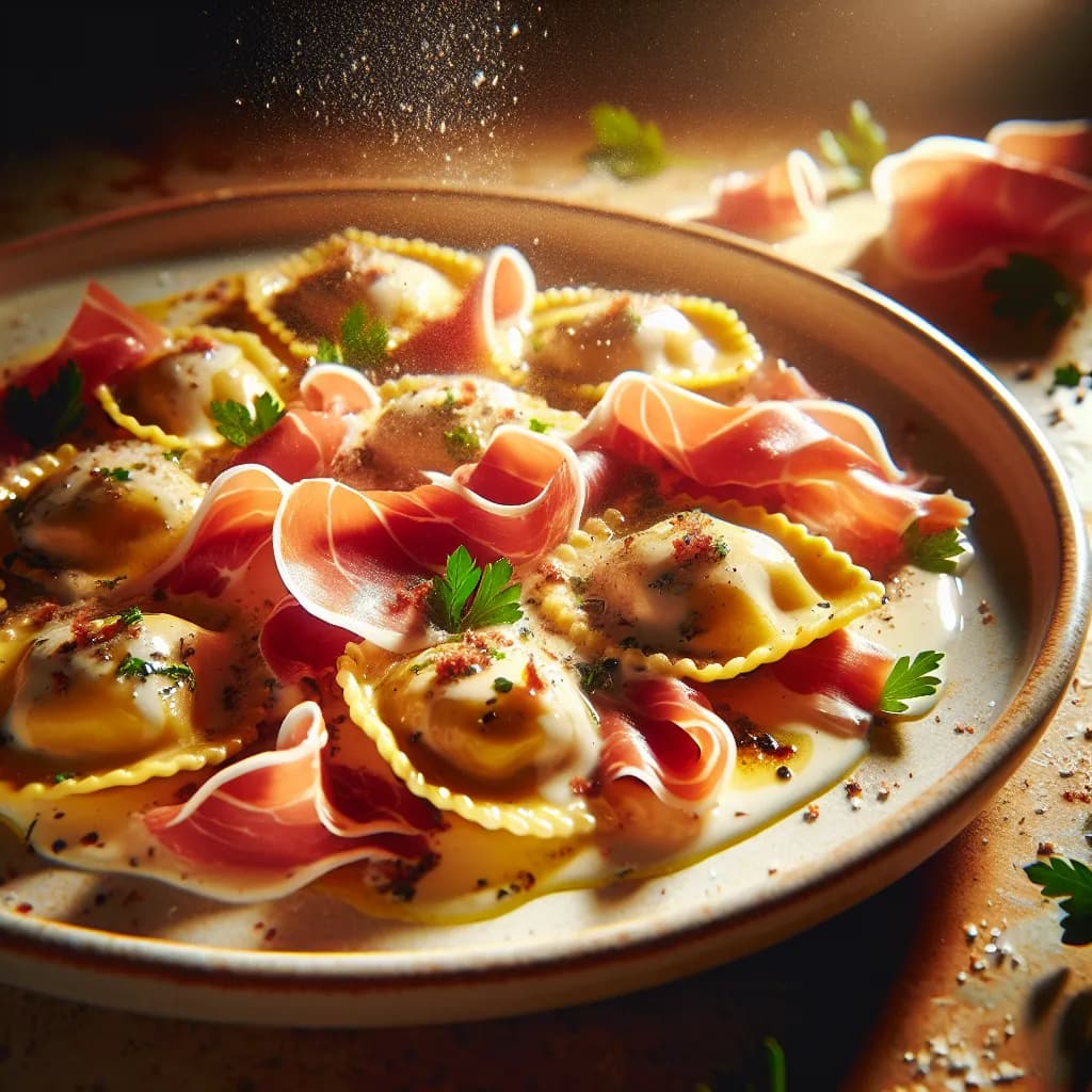 Ravioli alla Panna e Prosciutto