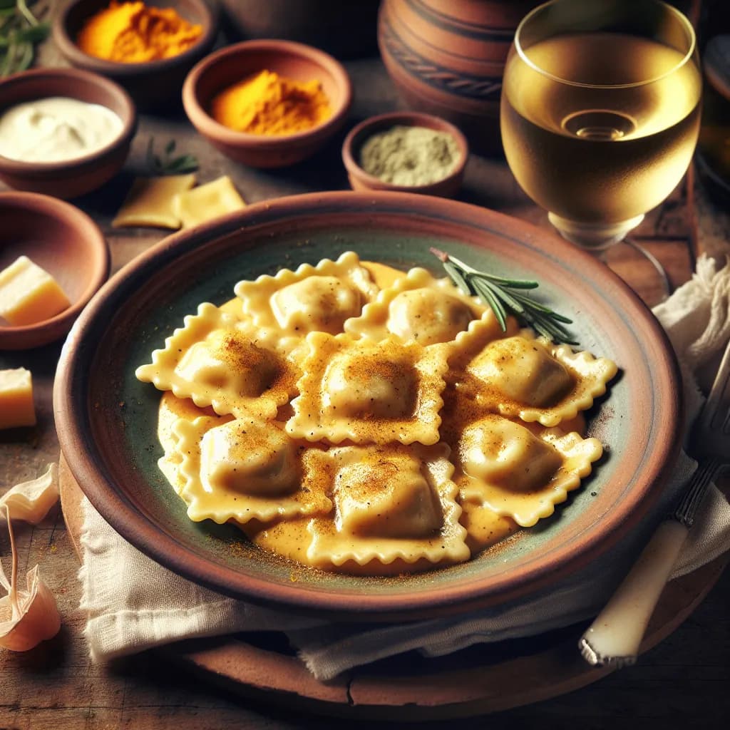 Ravioli alla Panna e Zafferano