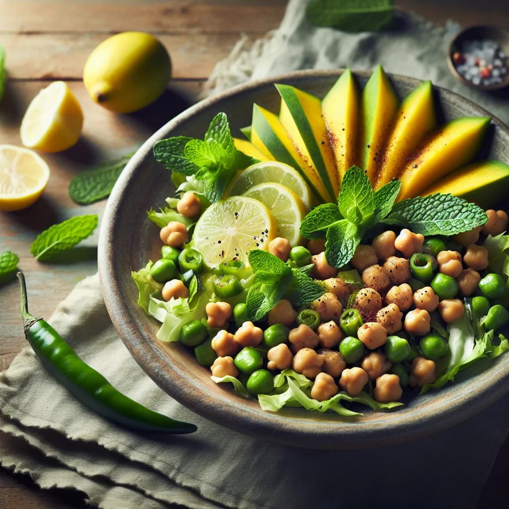 Raw Mango and Chickpea Salad