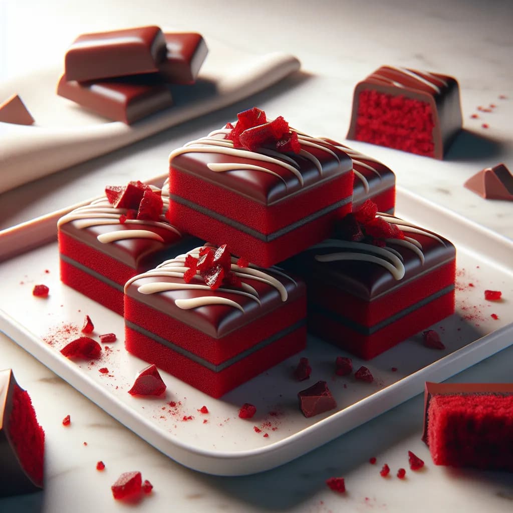 Red Velvet Kataifi Chocolate Bars