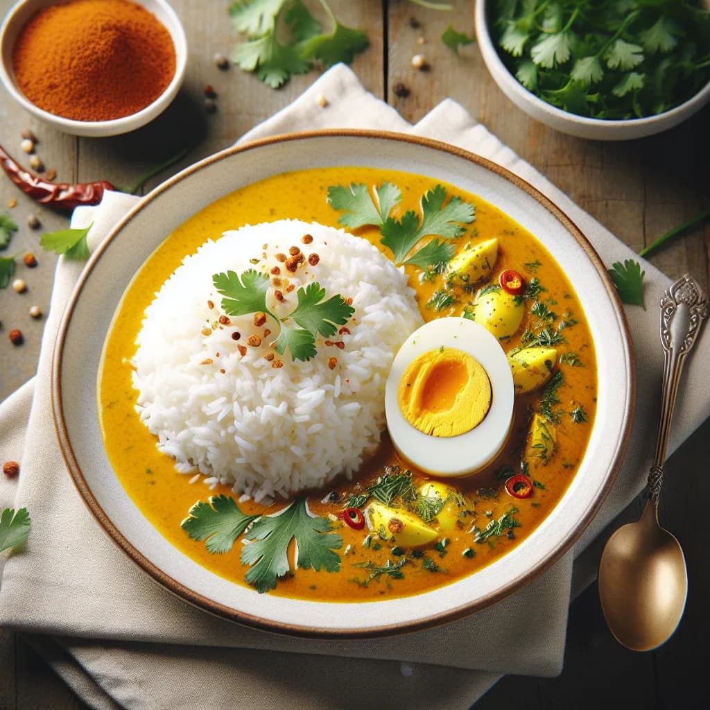 Rice and Egg Curry