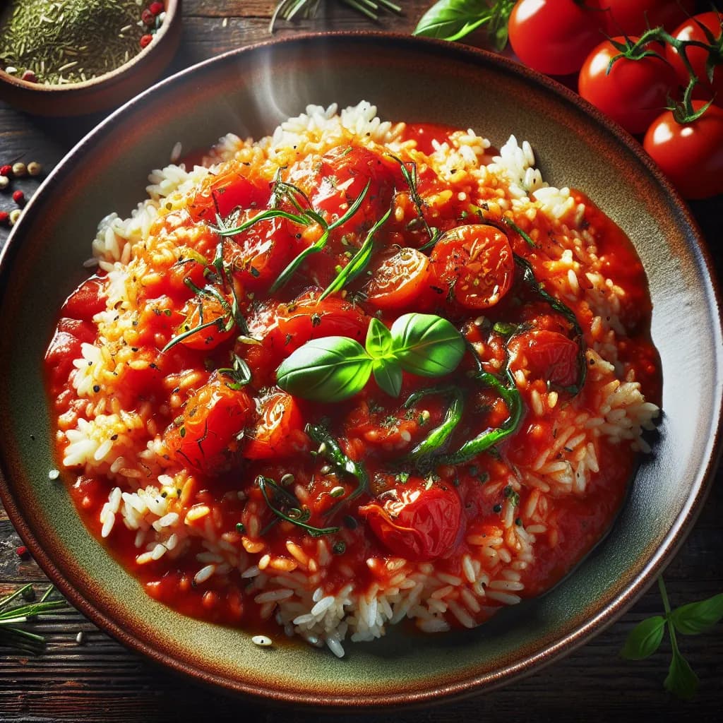 Riso al Pomodoro con Erbe Aromatiche