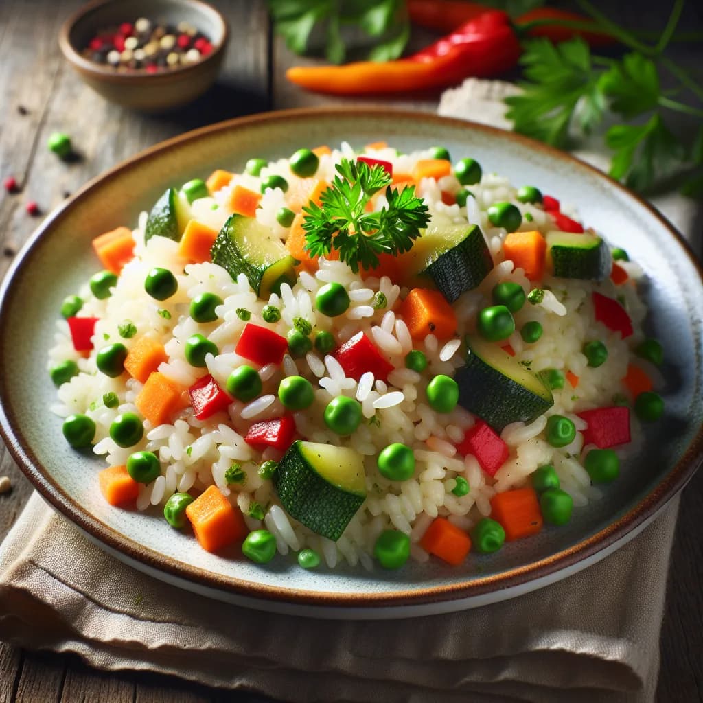 Riso con Verdure al Vapore
