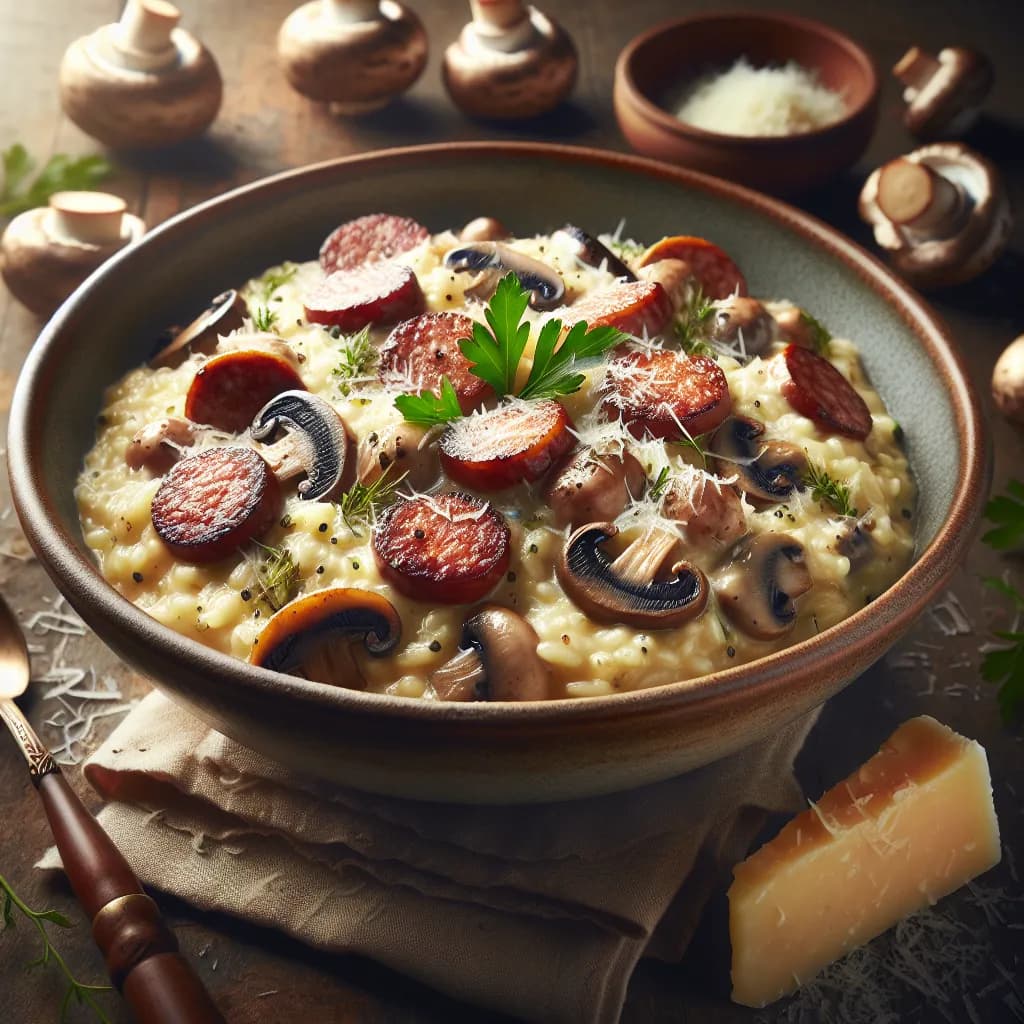 Risotto ai Funghi e Salsiccia