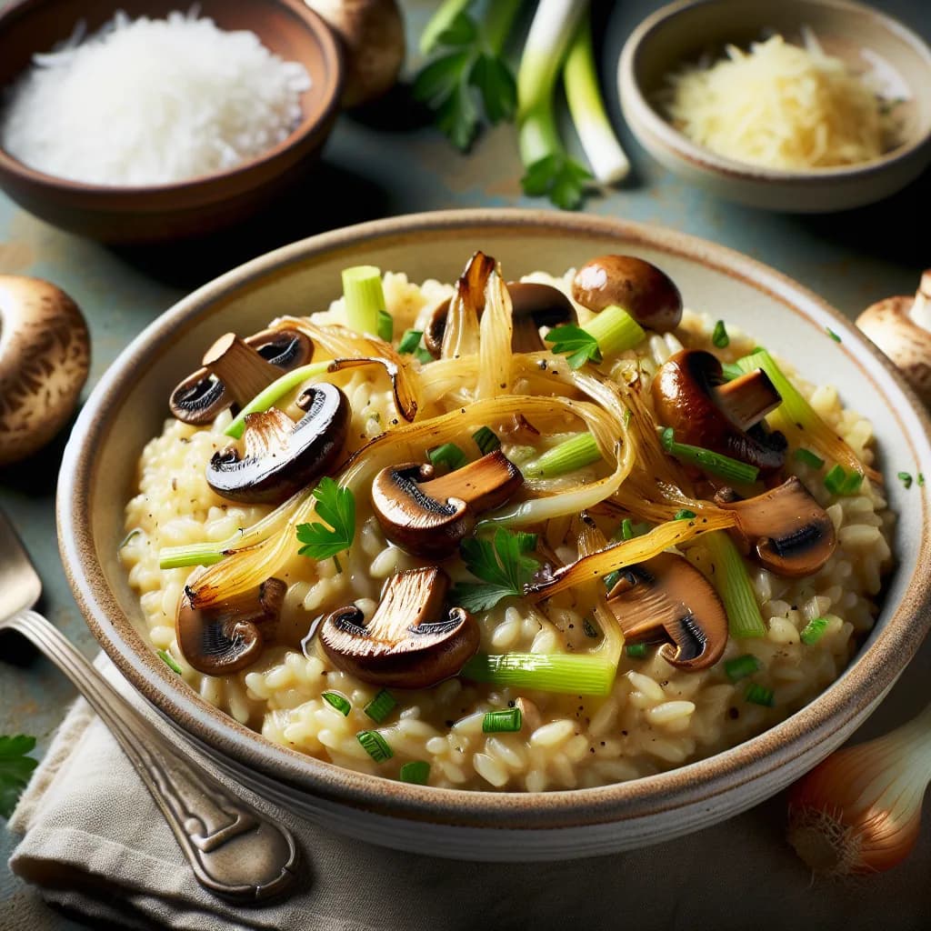 Risotto ai funghi e porri