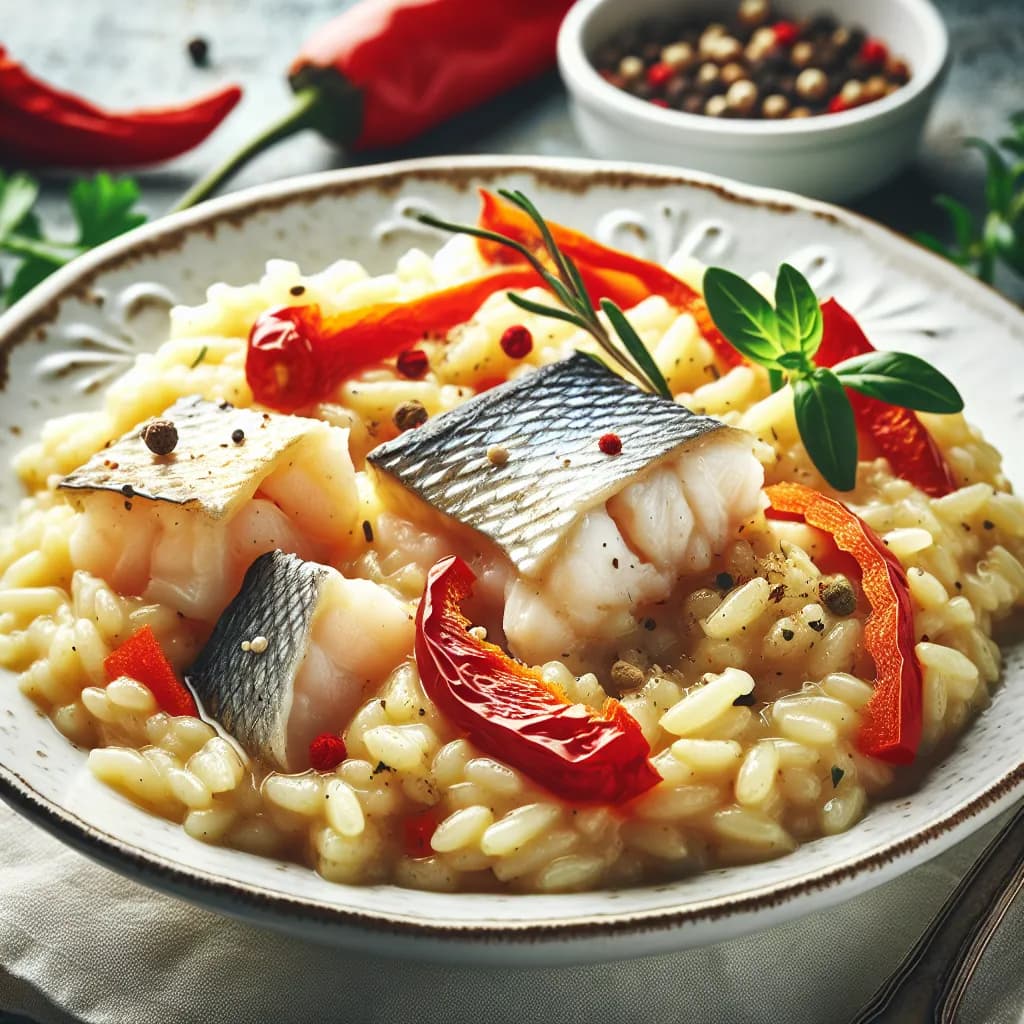 Risotto al Pesce e Peperone