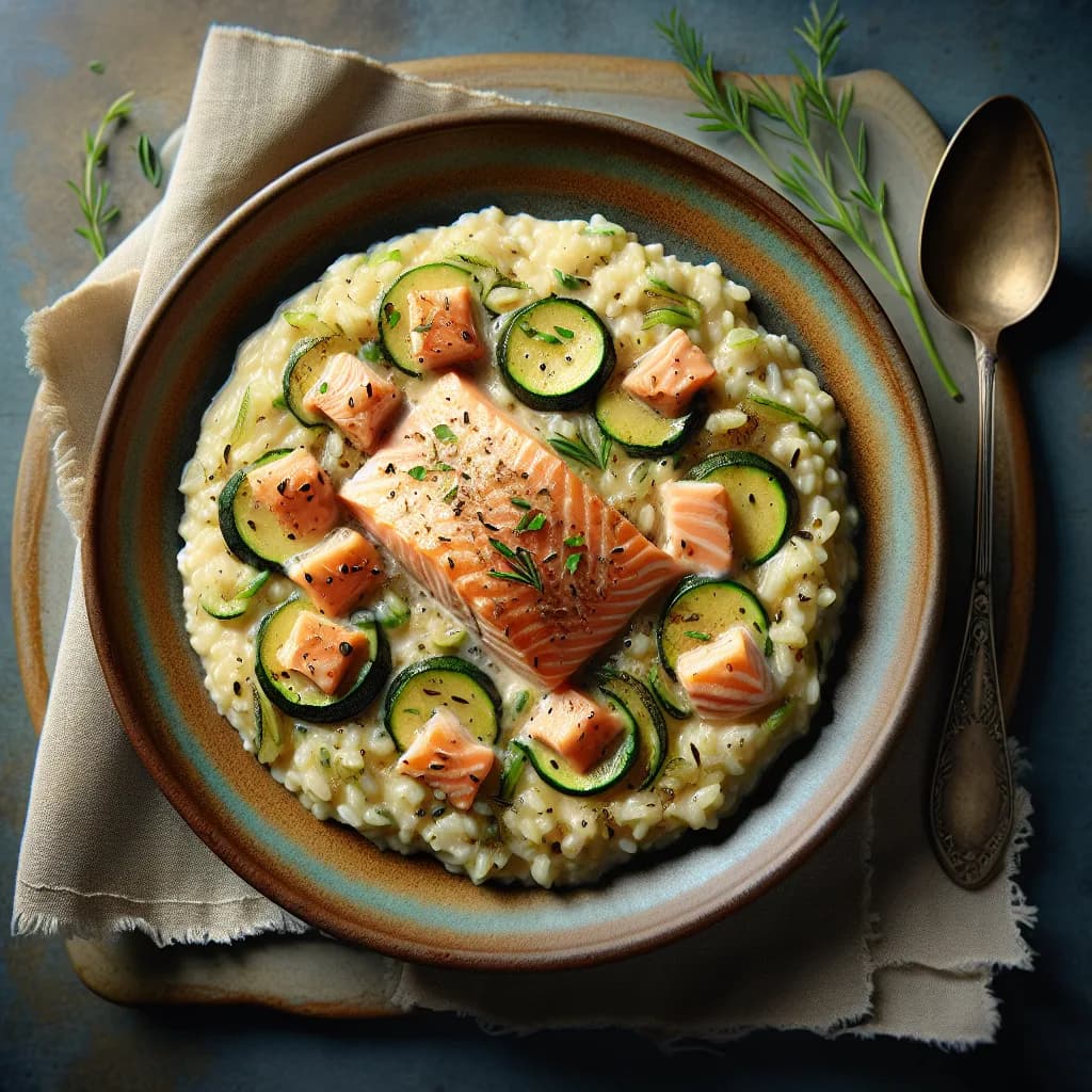Risotto al Salmone e Zucchine