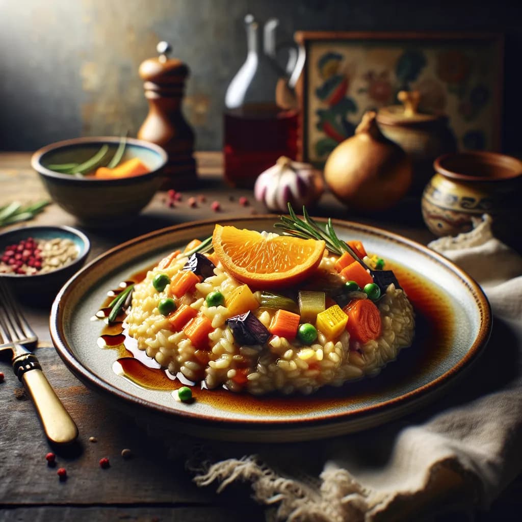 Risotto al Vino e Verdure