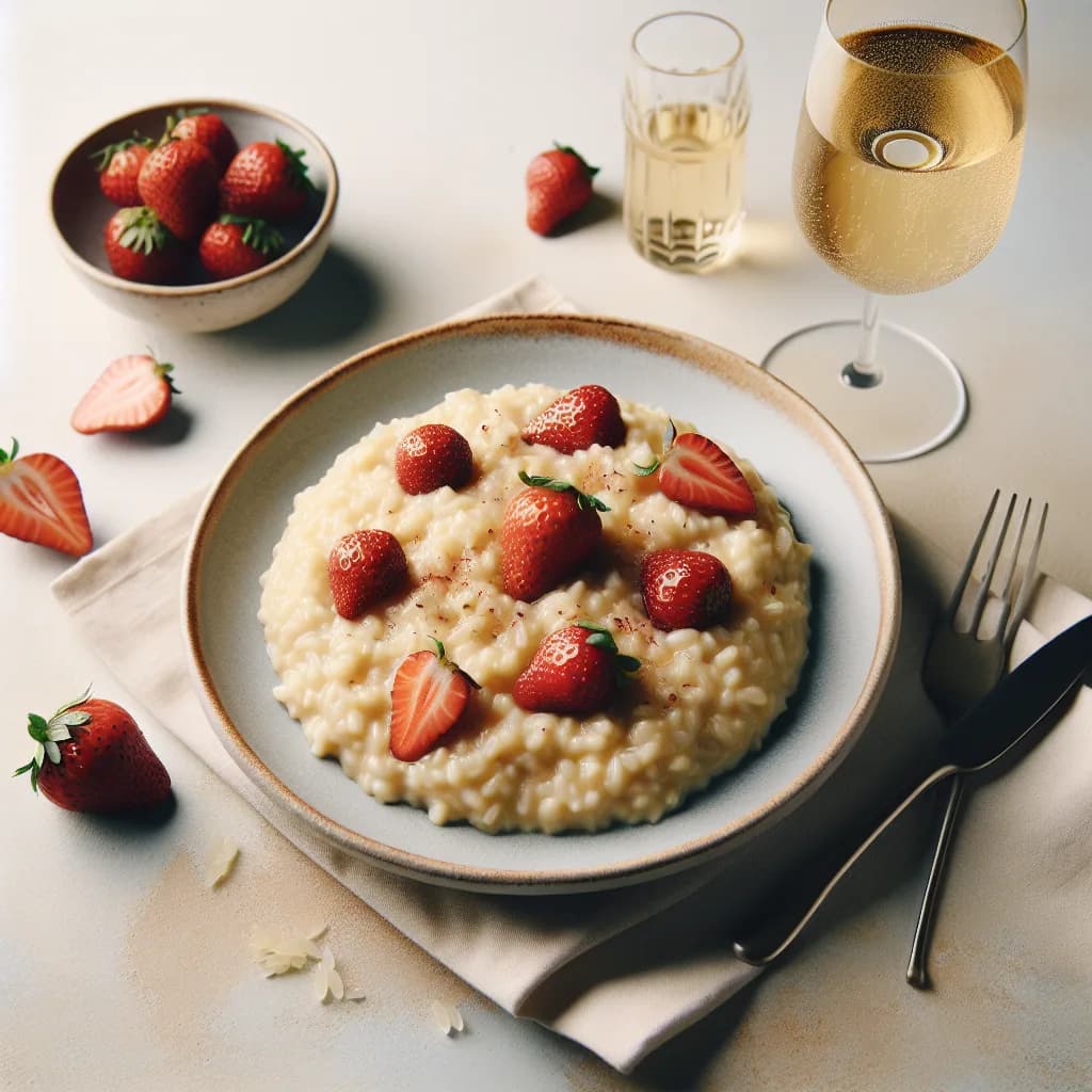 Risotto alle fragole e prosecco